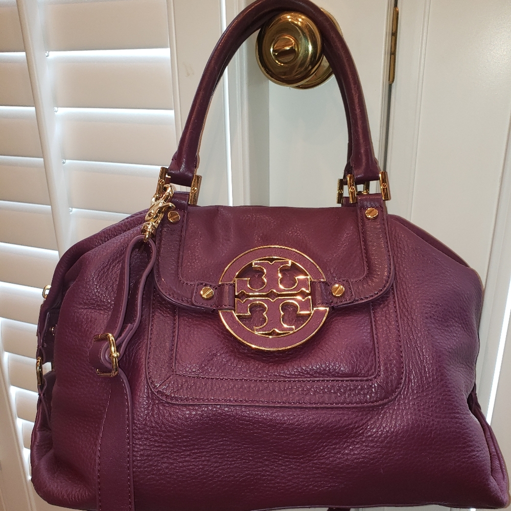 Tory Burch Amanda Slouchy Satchel Violet